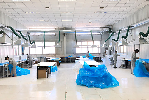 ng南宫体育防锈袋生产车间